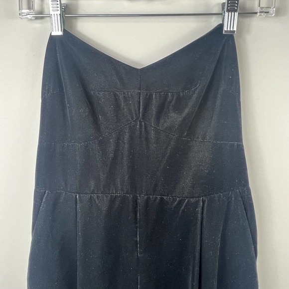 J. Crew Black Strapless Velvet Jumpsuit size 0 - Picture 2 of 14